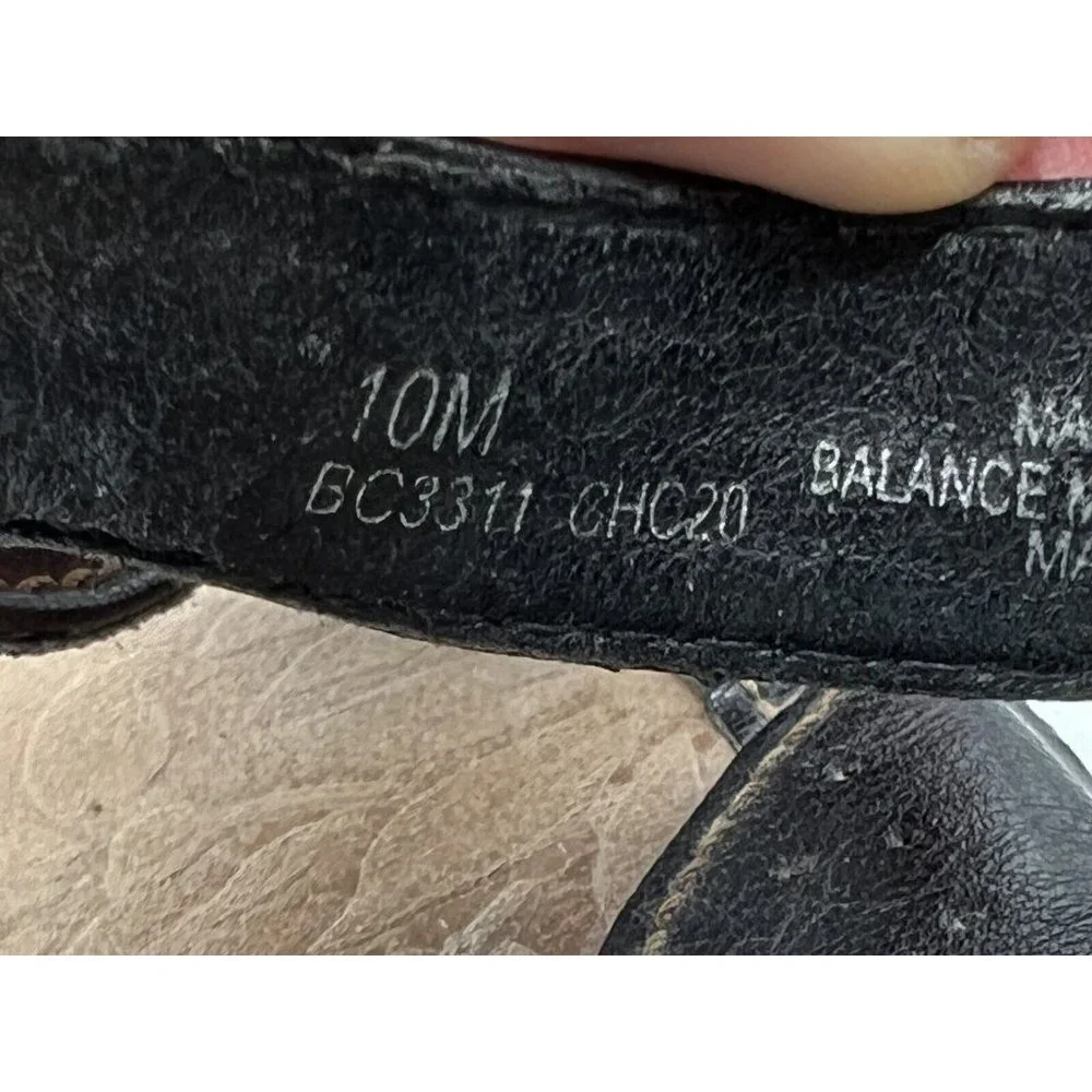 BOC Born Concept Black Thong Flip Flop Faux Leather Sandal Women's Size 10 M - Picture 10 of 11